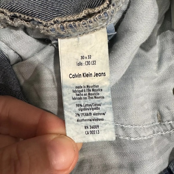 CALVIN KLEIN JEANS Women’s Denim Blue Jeans Straight Leg Mid Rise SIZE 30 X 32 - Picture 10 of 12